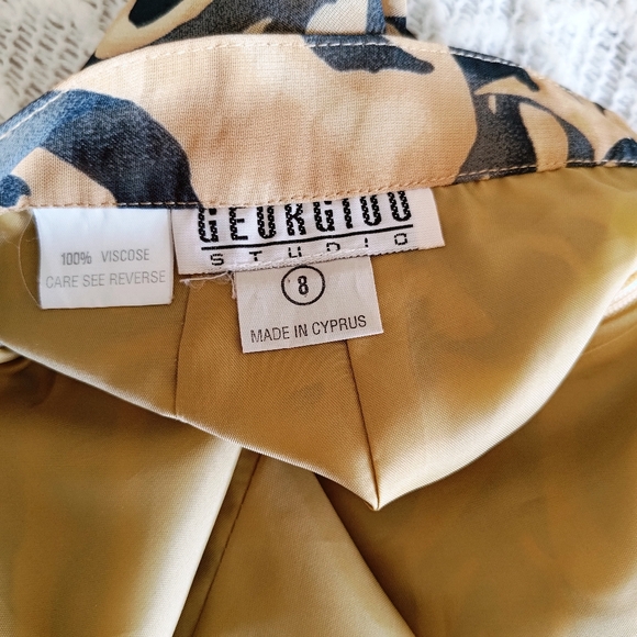 Vintage Georgiou Studio mid-length skirt, animal print (size 0-2) - Picture 6 of 13